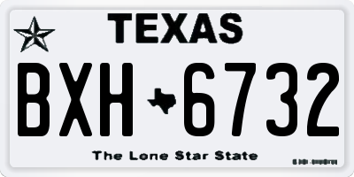 TX license plate BXH6732