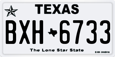TX license plate BXH6733