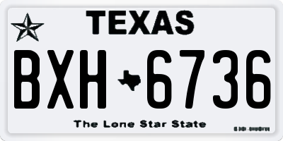 TX license plate BXH6736