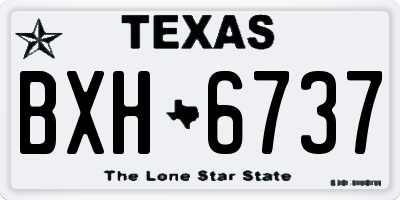 TX license plate BXH6737