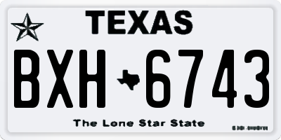 TX license plate BXH6743