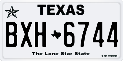 TX license plate BXH6744