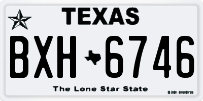 TX license plate BXH6746