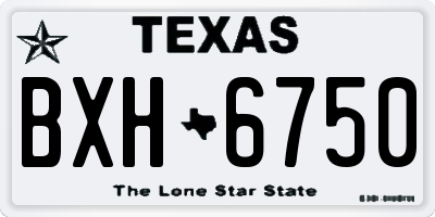 TX license plate BXH6750