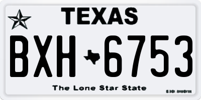 TX license plate BXH6753