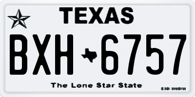TX license plate BXH6757