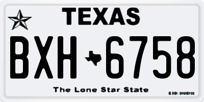 TX license plate BXH6758