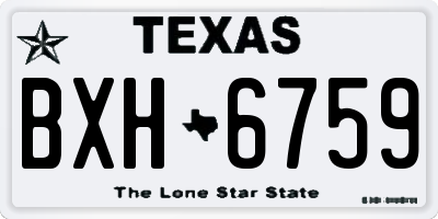 TX license plate BXH6759