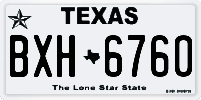 TX license plate BXH6760