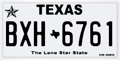 TX license plate BXH6761