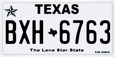 TX license plate BXH6763