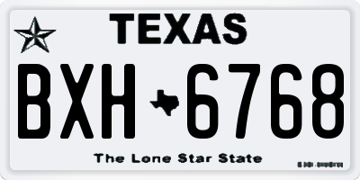 TX license plate BXH6768