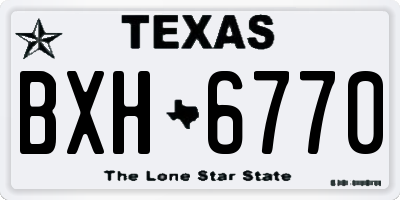 TX license plate BXH6770
