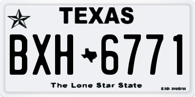 TX license plate BXH6771