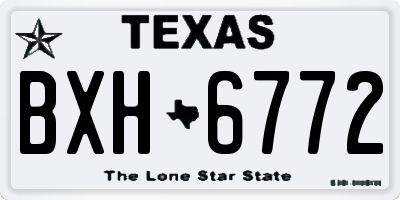 TX license plate BXH6772
