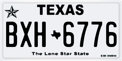 TX license plate BXH6776