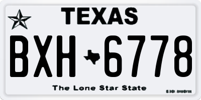TX license plate BXH6778