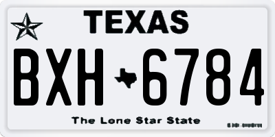 TX license plate BXH6784