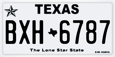 TX license plate BXH6787