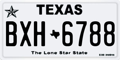 TX license plate BXH6788