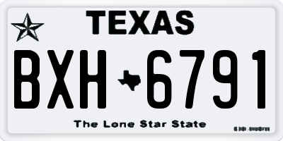 TX license plate BXH6791