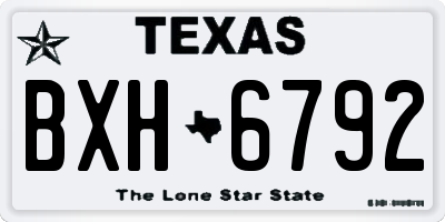 TX license plate BXH6792