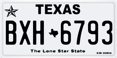 TX license plate BXH6793