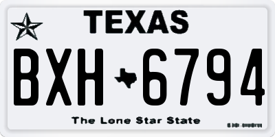 TX license plate BXH6794