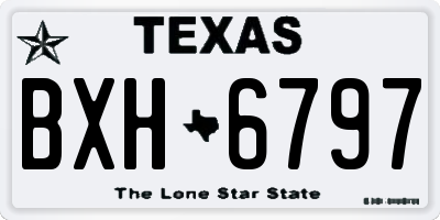 TX license plate BXH6797