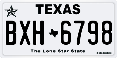 TX license plate BXH6798