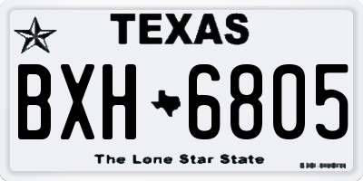 TX license plate BXH6805