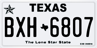 TX license plate BXH6807