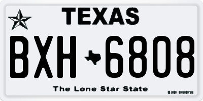 TX license plate BXH6808