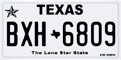 TX license plate BXH6809