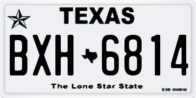 TX license plate BXH6814