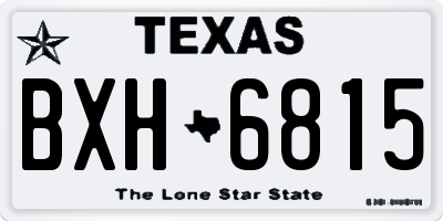TX license plate BXH6815