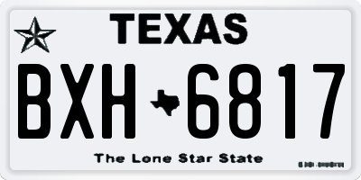 TX license plate BXH6817