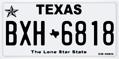 TX license plate BXH6818
