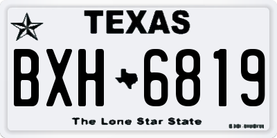 TX license plate BXH6819
