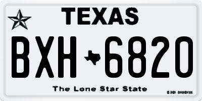 TX license plate BXH6820