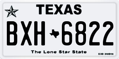 TX license plate BXH6822