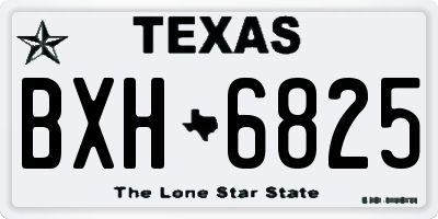 TX license plate BXH6825