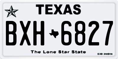 TX license plate BXH6827