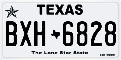 TX license plate BXH6828