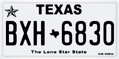 TX license plate BXH6830