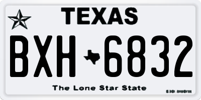 TX license plate BXH6832