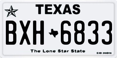 TX license plate BXH6833