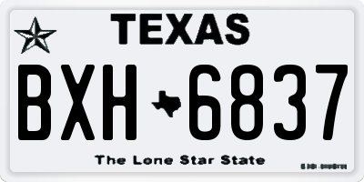 TX license plate BXH6837