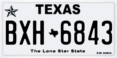 TX license plate BXH6843