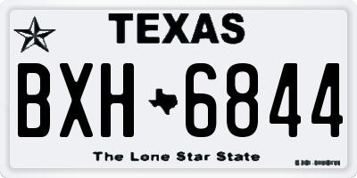 TX license plate BXH6844
